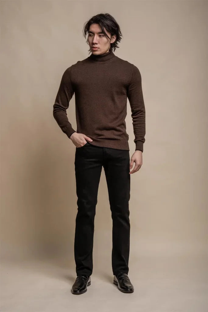 Karris Rollkragenpullover für Herren in Brown - Cavani