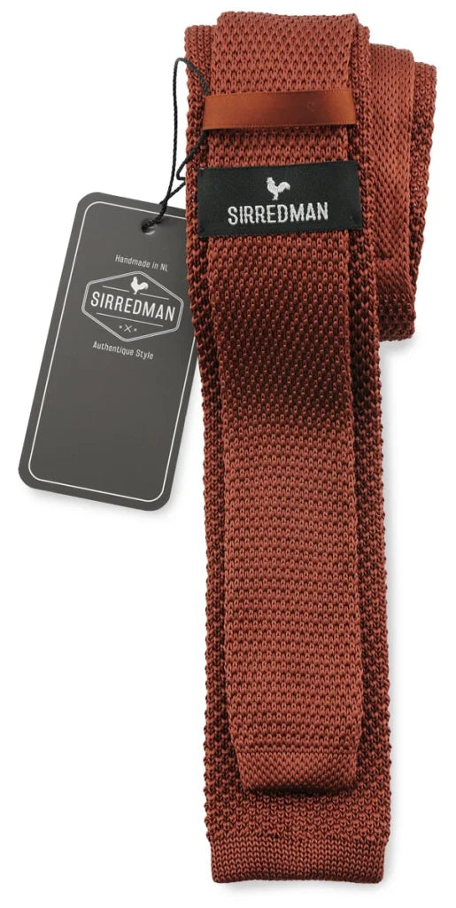 Krawatte Sir Redman Rostbraun Strick - stropdas