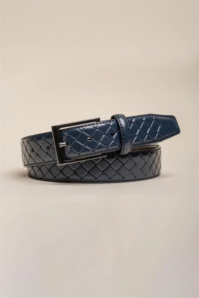 Leder Cavani Gürtel - BT06 Navy - Riem