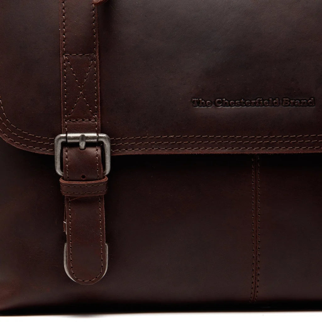 Leder-Laptoptasche - The Chesterfield Brand Veneto Braun