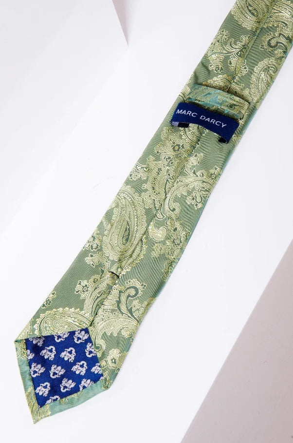 Marc Darcy Gentlemen-Set Green Paisley Krawatte &