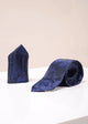 Marc Darcy Gentlemen's Set marineblau Paisley mit Krawatte und Einstecktuch