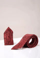 Marc Darcy Gentlemen's Set weinrot mit Krawatte und Einstecktuch