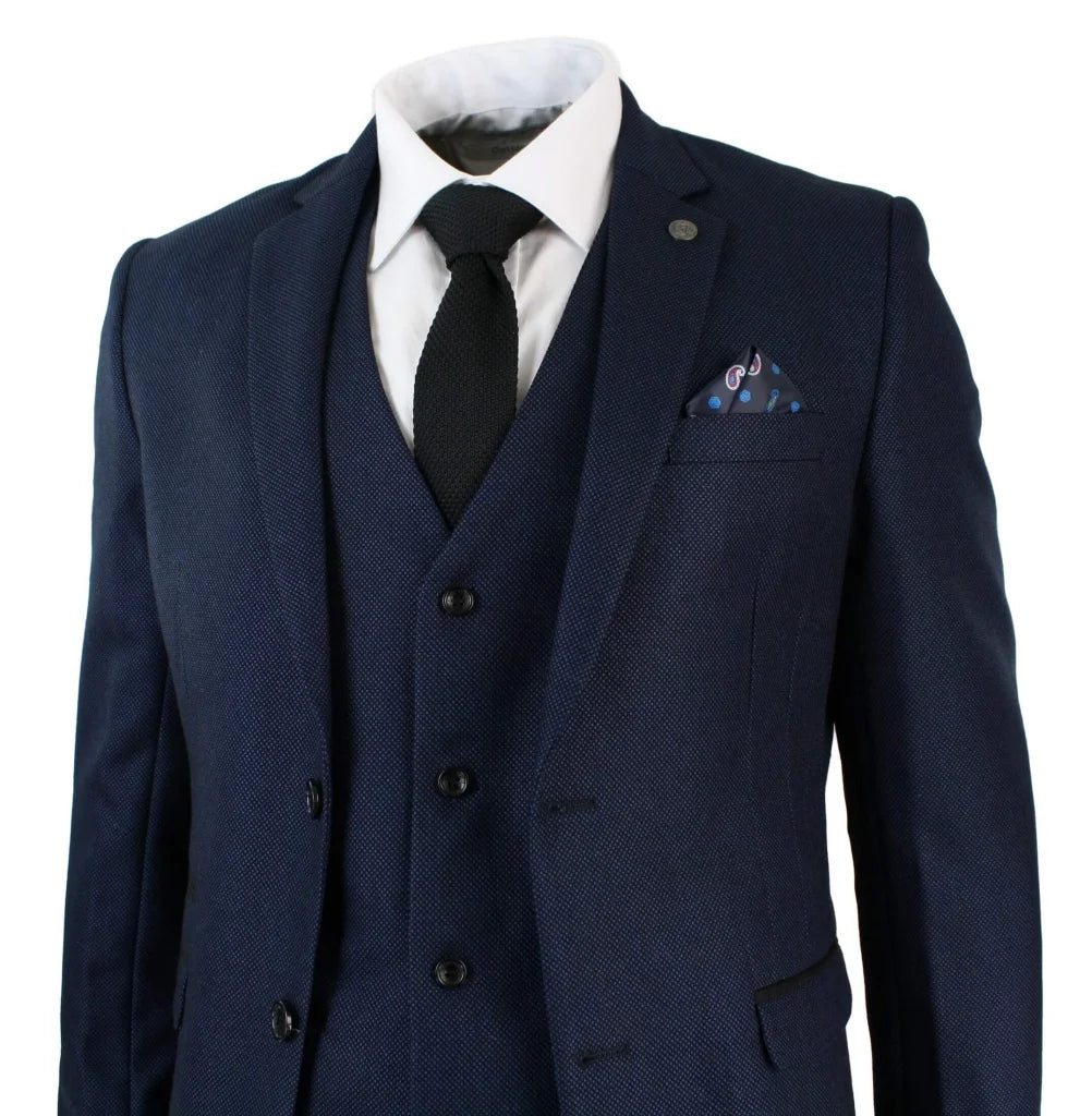 Marineblauer Anzug Callum / Jacke Weste & Hose - driedelig