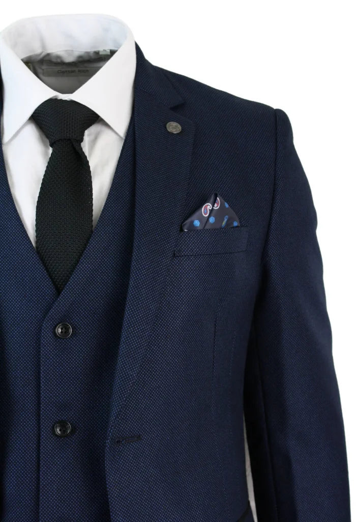 Marineblauer Anzug Callum / Jacke Weste & Hose - driedelig