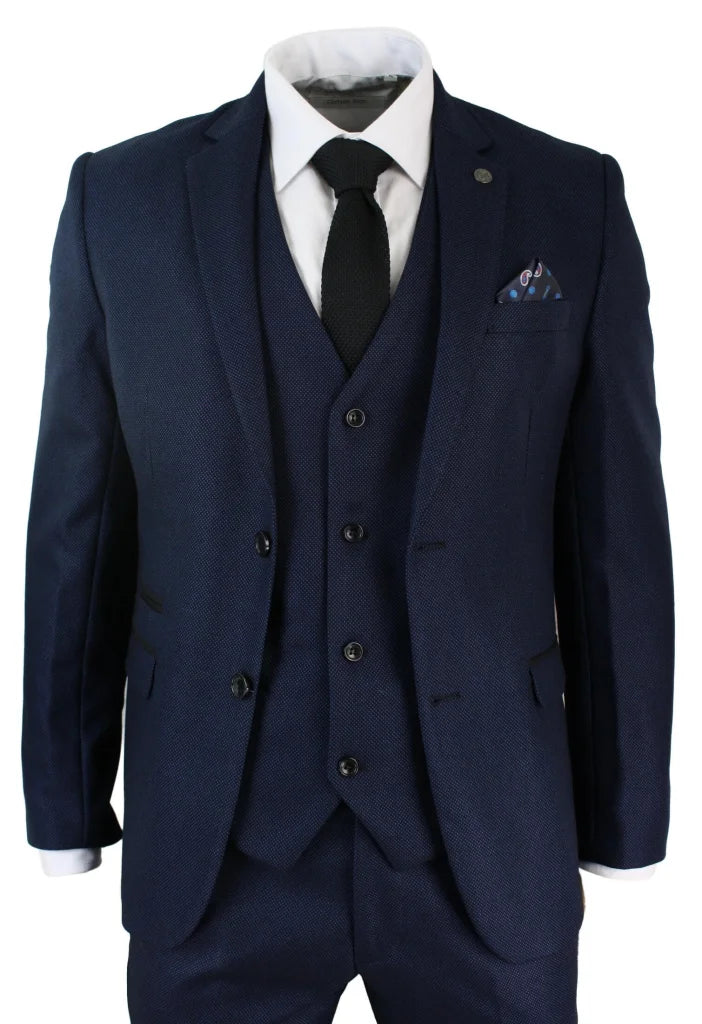 Marineblauer Anzug Callum / Jacke Weste & Hose - driedelig