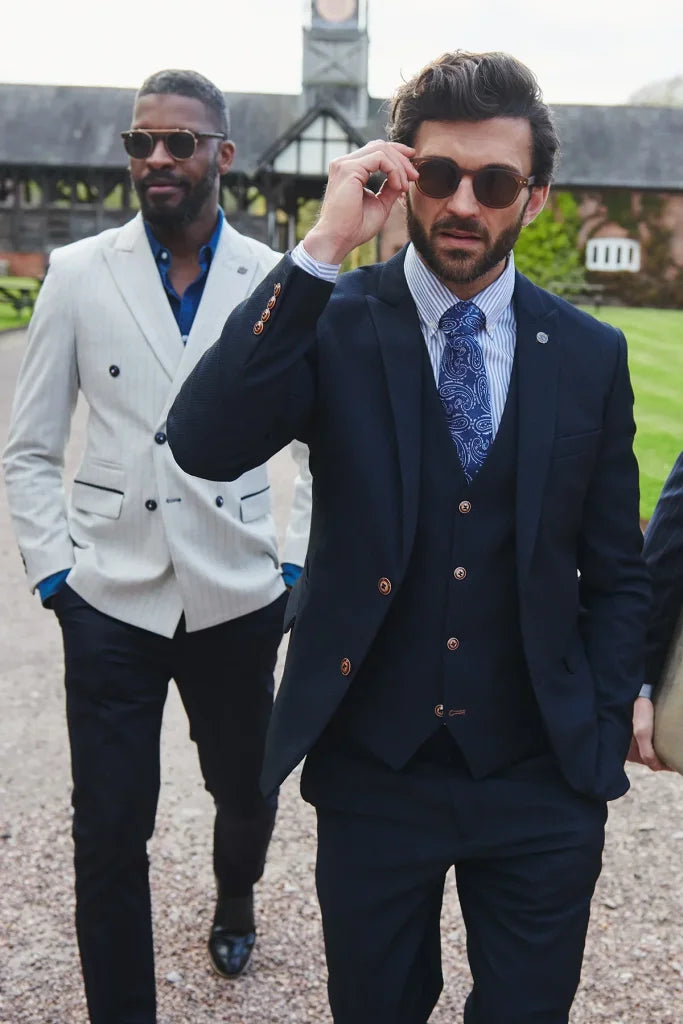 Navyblauer Anzug - Max Navy 3-teiliger Herrenanzug
