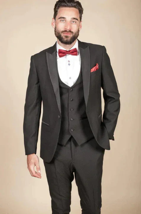 Schwarzer Smoking 3 - teilig - tuxedo