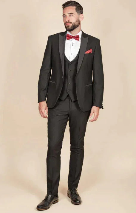 Schwarzer Smoking 3 - teilig - tuxedo
