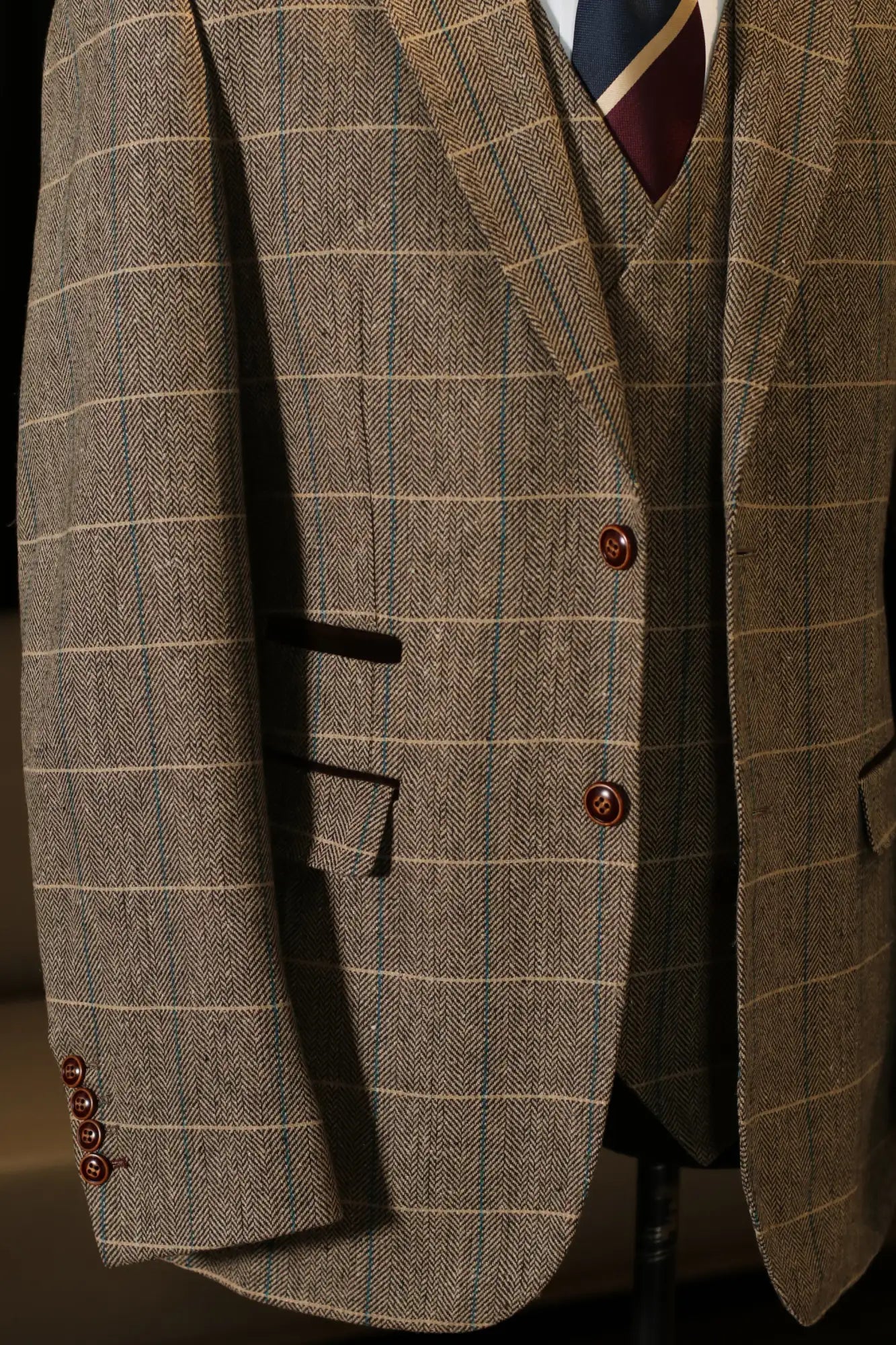 CASTLESON Baron - Dreiteiliger Herrenanzug Braun